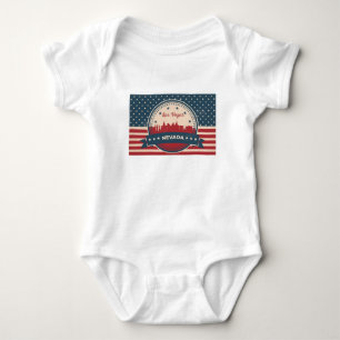 Retro Las Vegas Skyline Baby Strampler