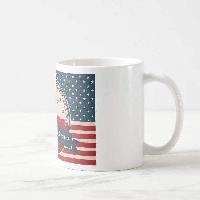 Retro Las Vegas Skyline Kaffeetasse (Rechts)