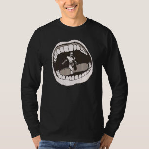 Retro läuft Mouth Escape Gape T-Shirt