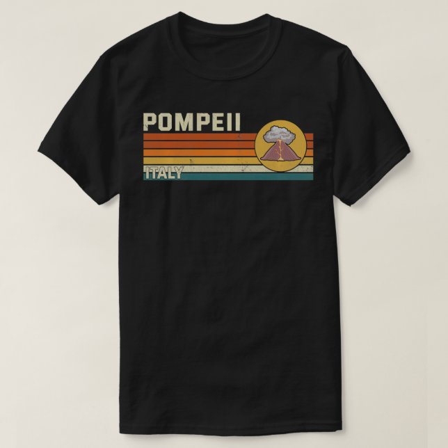 Retro Lava Championship Pompeii Italien Parkour Gr T-Shirt (Design vorne)