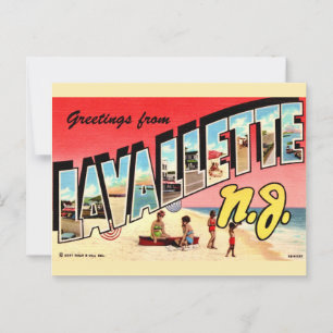Retro Lavallette NJ Postkarte