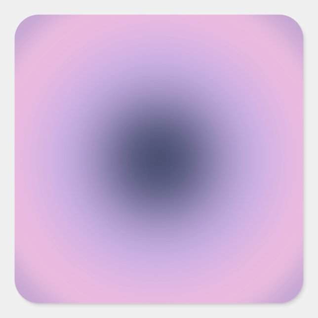 Retro Lavender Lila Gradient Quadratischer Aufkleber (Vorderseite)