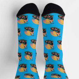 Retro Lawnmäwer Sunset Socken