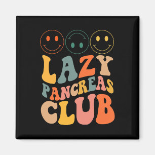 Retro Lazy Pankreas Club Typ-1 Diabetes Bewusstsei Magnet