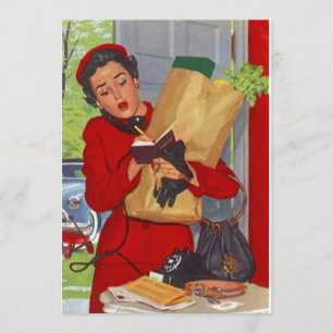 Retro Lebensmittelgeschäft Party Pantry Stock Küch Einladung