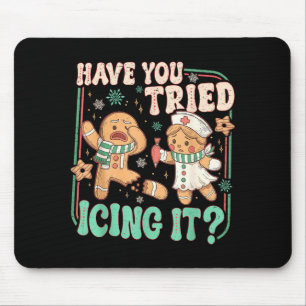 Retro Lebkuchen Hast du es versucht, es zu glasier Mousepad