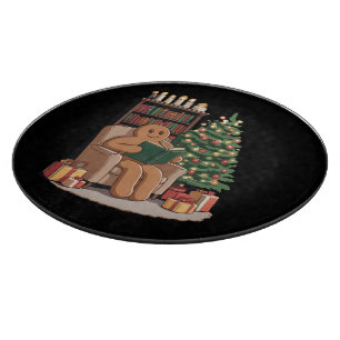 Retro Lebkuchen Lesebücher Weihnachten Lehrer Schneidebrett