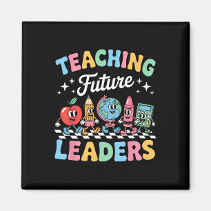 Retro-Lehre Zukunftsführer Groovy-Lehrer-Rücken Magnet