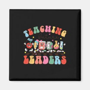 Retro-Lehre Zukunftsführer Groovy-Lehrer-Rücken Magnet