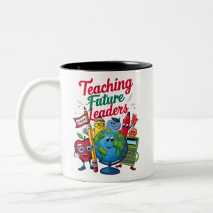 Retro-Lehren zukünftige Führungskräfte Lehrer Schu Zweifarbige Tasse