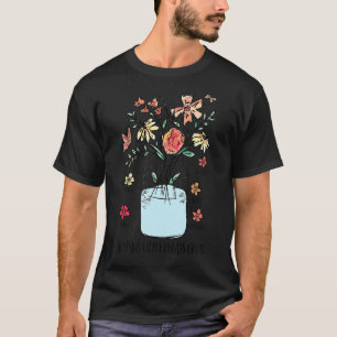 Retro-Lehrer-Blume zum Helfen beim Wachsen kleiner T-Shirt