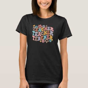Retro-Lehrer Daisy farbenfrohe Grundschule Te T-Shirt