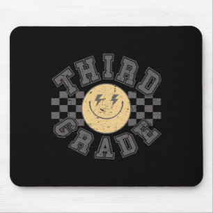 Retro Lehrer der dritten Klasse Schüler 1. Tag zur Mousepad
