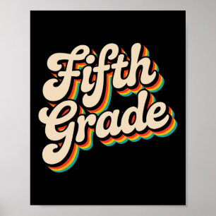 Retro-Lehrer der fünften Klasse Poster
