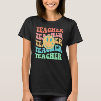 Retro-Lehrer Inspiration farbenfrohe Grundlegend S T-Shirt