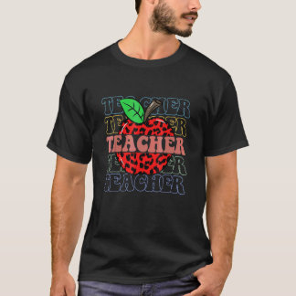 Retro-Lehrer Inspirierend Bunt Grundschule Sc T-Shirt