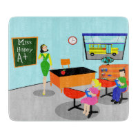 Retro Lehrer-Schneidebrett