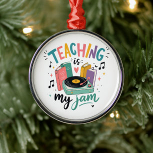 Retro-Lehrer-Sein Ist Mein Ding Vinyl-Schallplatte Ornament Aus Metall