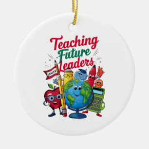 Retro-Lehrer unterrichtet zukünftige Führungskräft Keramik Ornament