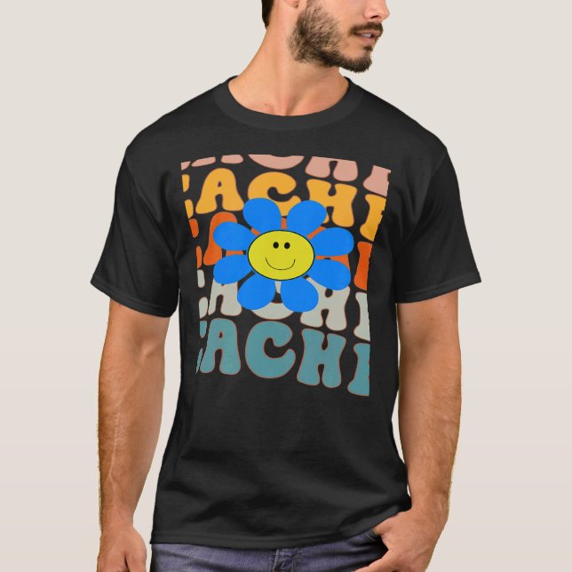 Retro-Lehrerin Daisy farbenfroh zurück zur Schule  T-Shirt (Vorderseite)