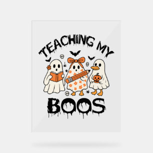 Retro lehrt mein Boos Halloween Acrylschild
