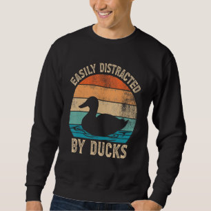 Retro leicht ablenkbar durch Enten Ente Sweatshirt