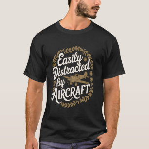 Retro leicht ablenkbar durch nostalgische Flugzeug T-Shirt