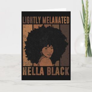 Retro Leicht Melanisiert Hella Schwarze Afro König Karte