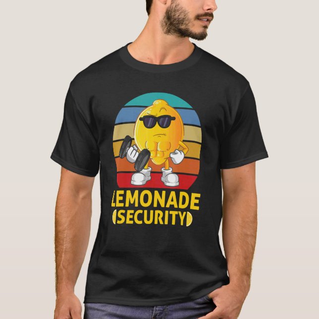 Retro Lemonade Security  Lemonade Lemon Stand Secu T-Shirt (Vorderseite)