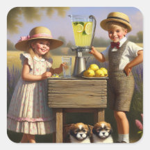 Retro Lemonade Stand haben einen guten Sommer