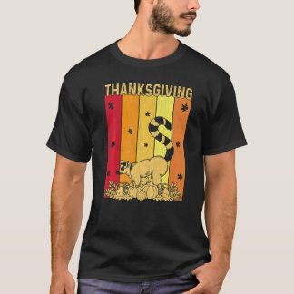 Retro-Lemur-Passendefamilien-Pyjamas zum Thanksgiv T-Shirt