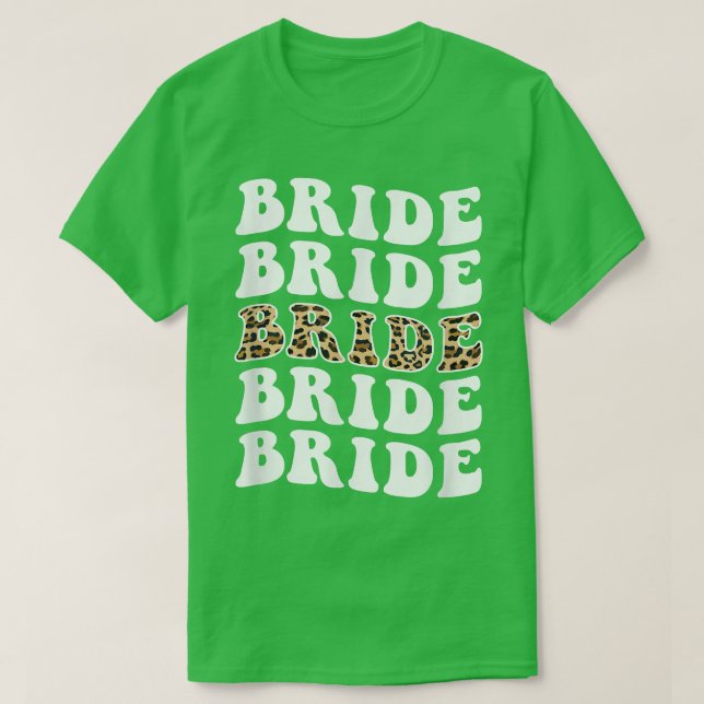Retro Leopard Bride T-Shirt (Design vorne)