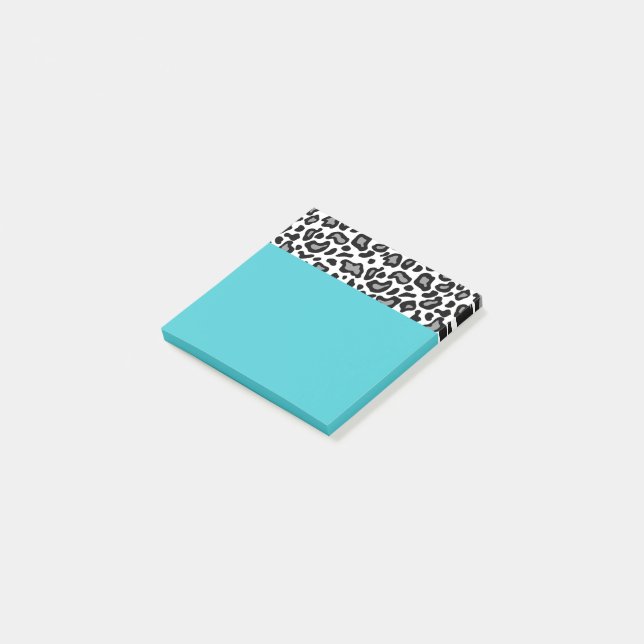 Retro Leopard Office Lehrer's Post It Notes Gesche Post-it Klebezettel (angewinkelt)