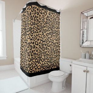 Retro-Leoparden-Druck Badezimmer-Duschvorhang Duschvorhang