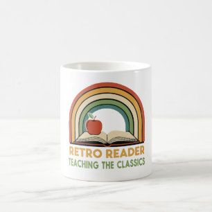 Retro Leser unterrichtet in den Klassikern   Vinta Kaffeetasse