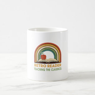 Retro Leser unterrichtet in den Klassikern   Vinta Kaffeetasse
