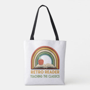 Retro Leser unterrichtet in den Klassikern Vinta Tasche