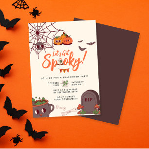 Retro-Let's-Get-Spooky-Halloween-Party Einladung