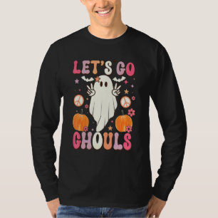 Retro Let's Go Ghouls Groovy Süße Geister Hallowee T-Shirt