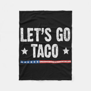 Retro Let's Go Taco Funny Sprichwort immer Hühner Fleecedecke