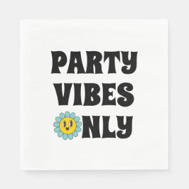 Retro Let's Party Daisy Birthday Serviette