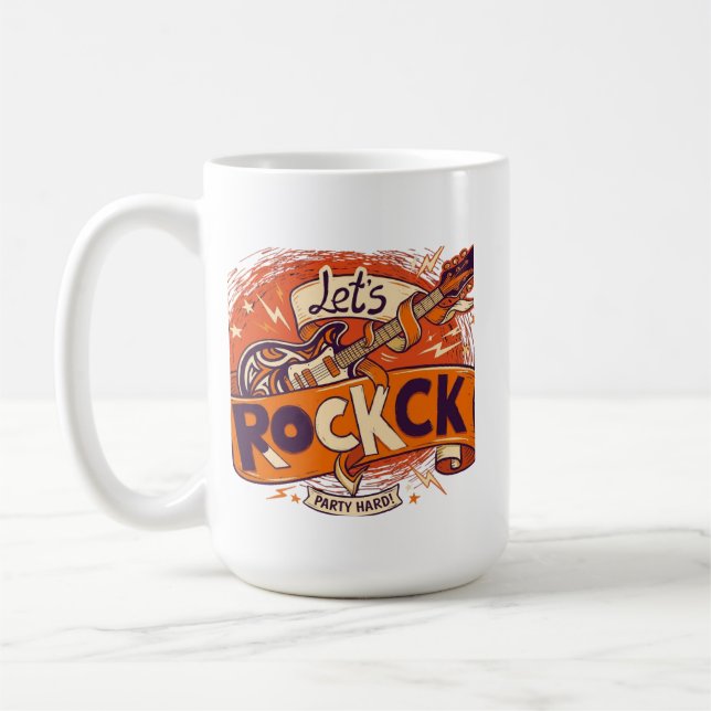 Retro Let's Rock Kaffeetasse (Links)