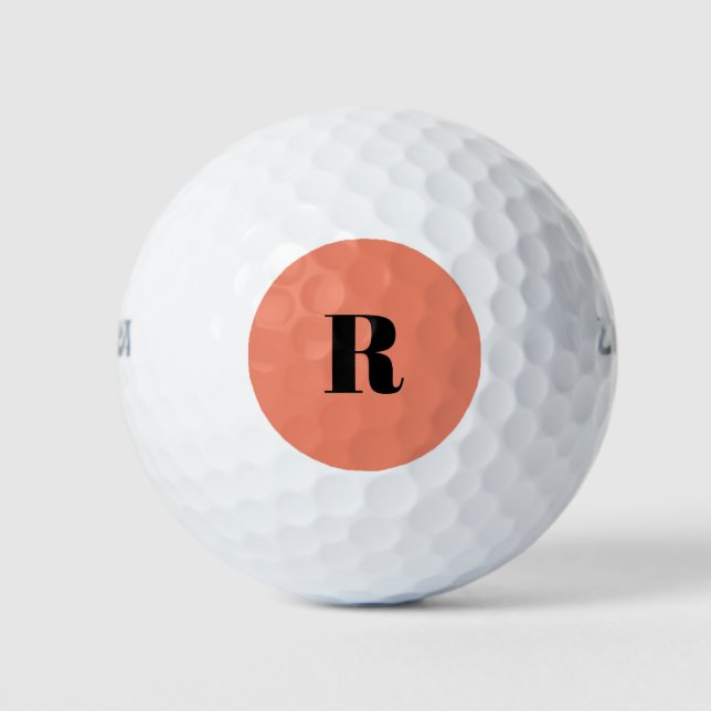 Retro-Lettern mit niedlicher Pastel Golfball (Vorderseite)