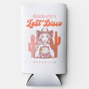 Retro Letzte Disco Rosa Cowgirl Junggesellinnenabs Selters Dosenkühler