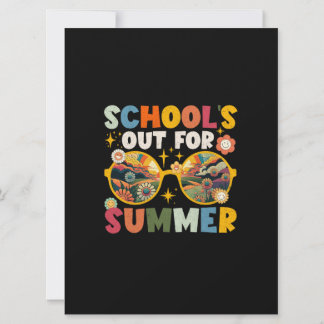 Retro Letzten Schultag für Sommerlehrer Karte