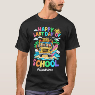 Retro letzten Schultag Schulbusfahrer T-Shirt