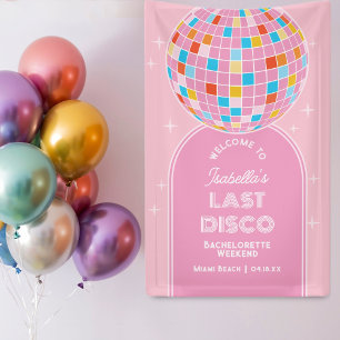 Retro Letzter Disco Junggesellinnenabschied Wochen Banner