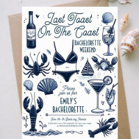 Retro Letzter Toast Küste Bachelorette Wochenende
