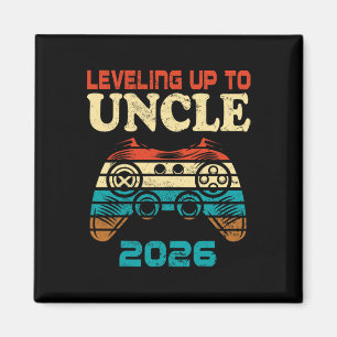 Retro Level Aufstieg zum Onkel 2026 Schwangerschaf Magnet