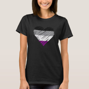 Retro LGBTQ Stolz auf das Flag für die asexuelle K T-Shirt